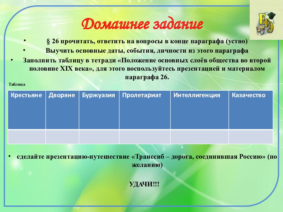 Перемены в экономике и социальном строе 9 класс презентация