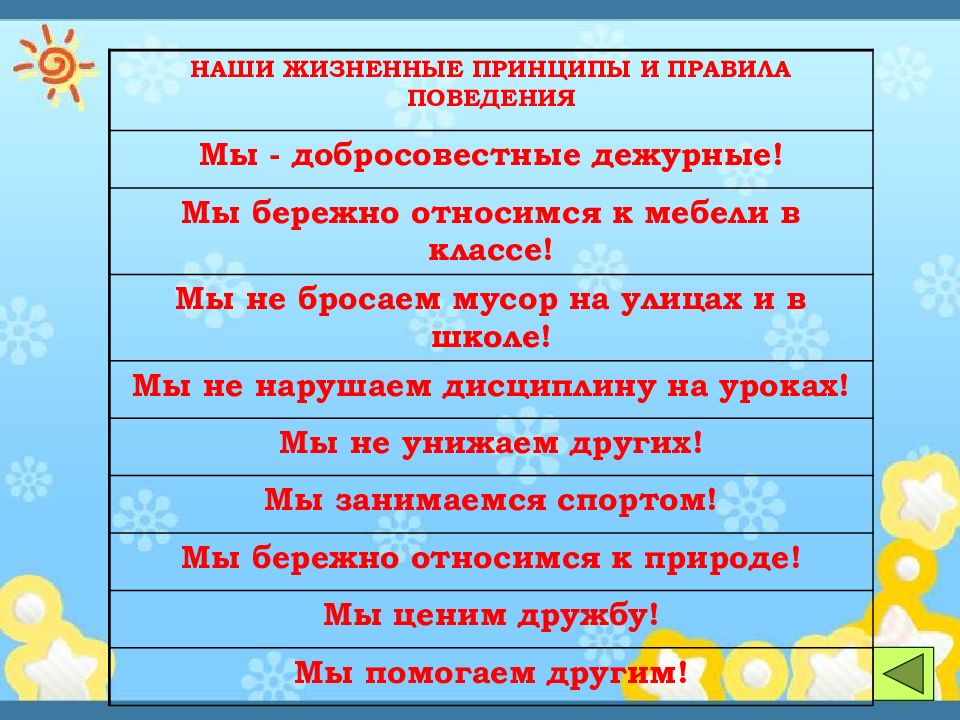 Законы школьной жизни. Законы школьной жизни