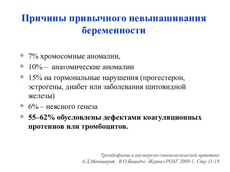 Невынашивание беременности презентация