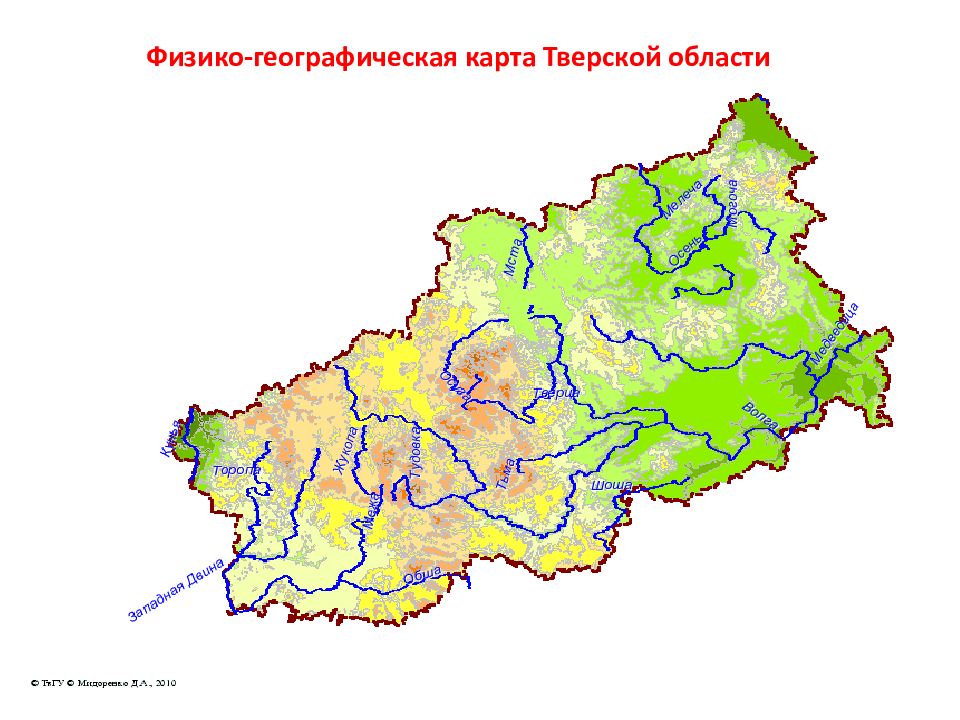 Карта тверской обл