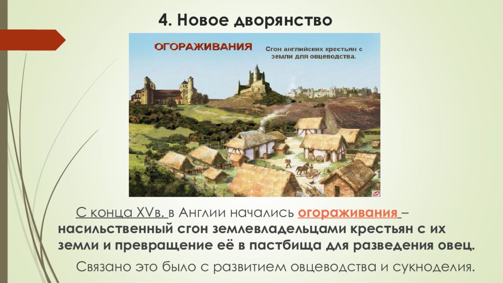 Огораживание земель. Новое дворянство. Огораживание в Англии. Новое дворянство в Англии. Огораживание в Англии в 17 веке.