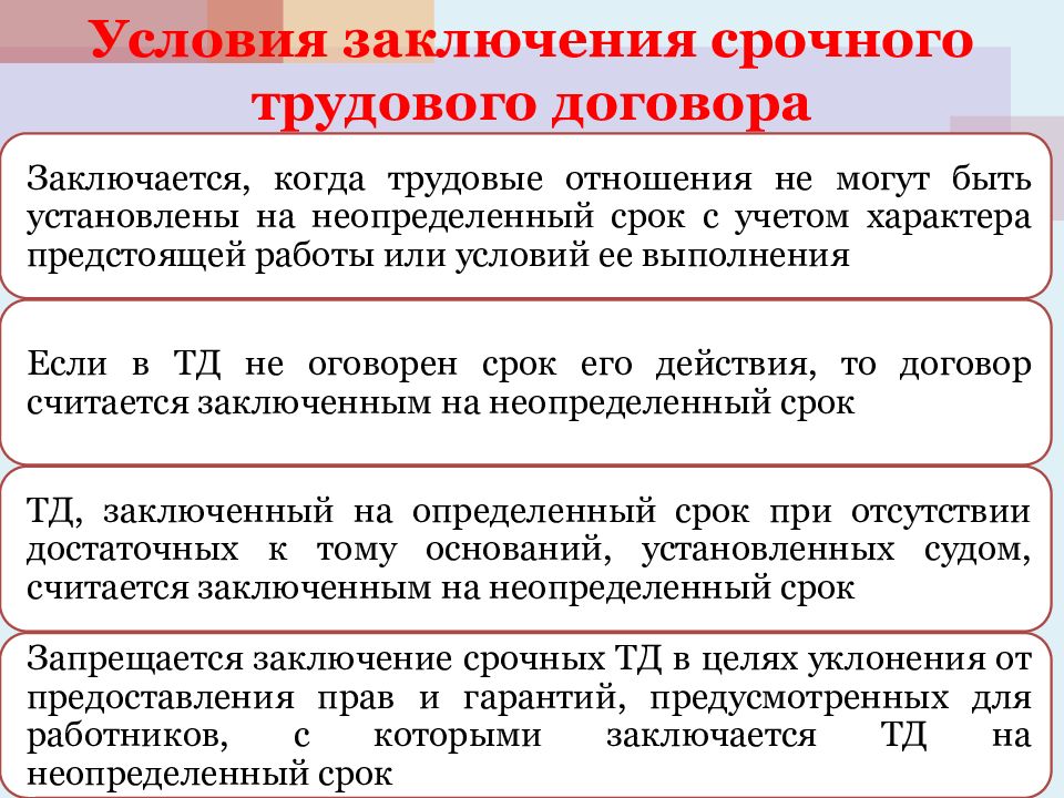 Презентация порядок приема на работу порядок заключения и расторжения трудового договора