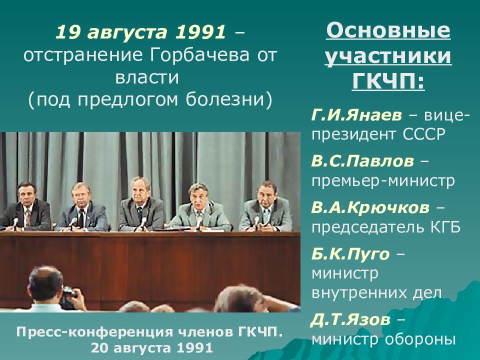 Образование государственного комитета по чрезвычайному положению. Янаев пресс конференция ГКЧП. Участники ГКЧП 1991 фамилии. Вице президент СССР глава ГКЧП. Пресс конференция ГКЧП 1991.