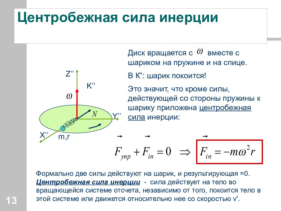 Уменьшение центробежной силы