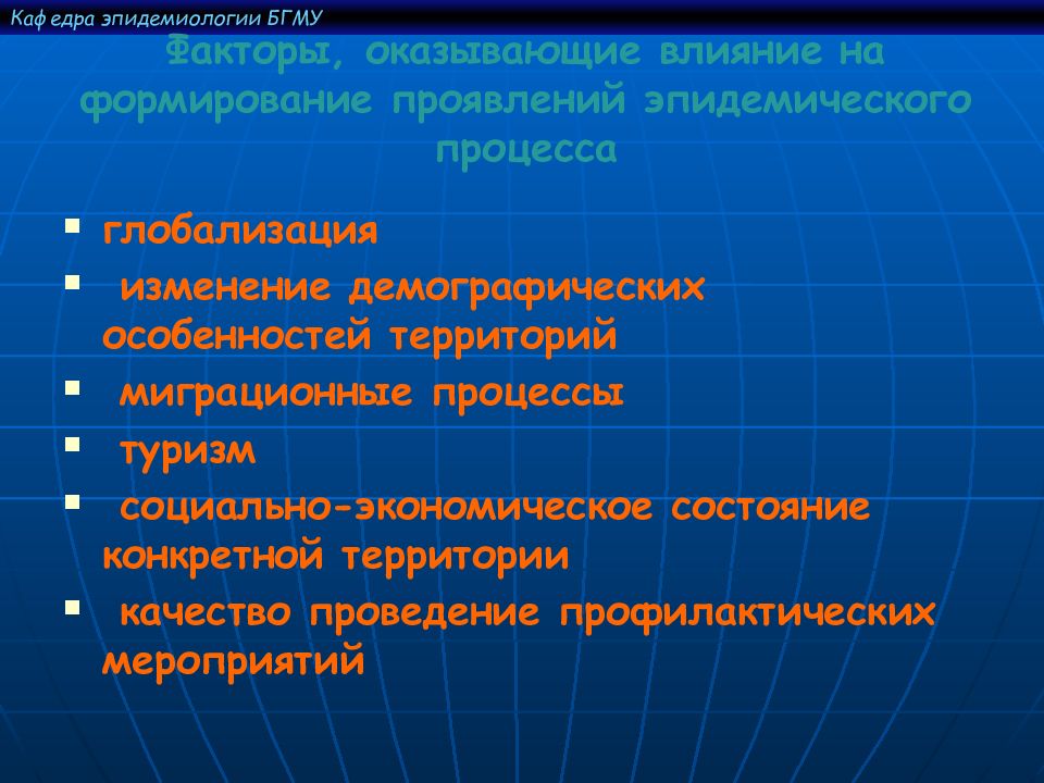 Природные факторы эпидемического процесса презентация