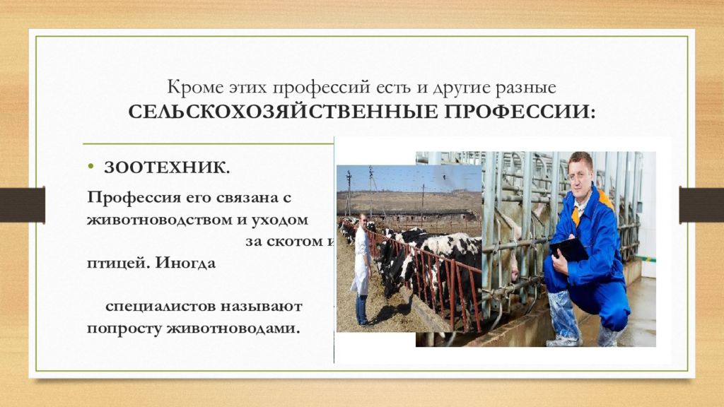 Профессия зоотехник презентация