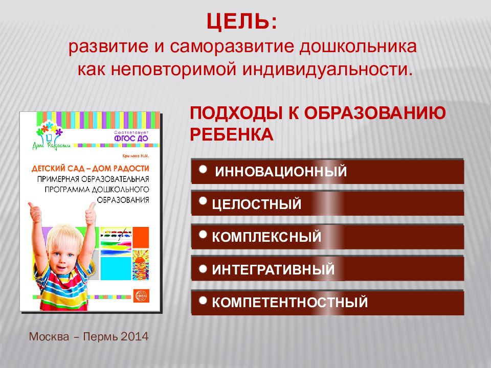 Детский сад дом радости программа дошкольного образования презентация