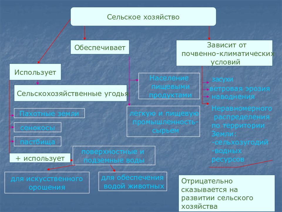 Схема сельского хозяйства