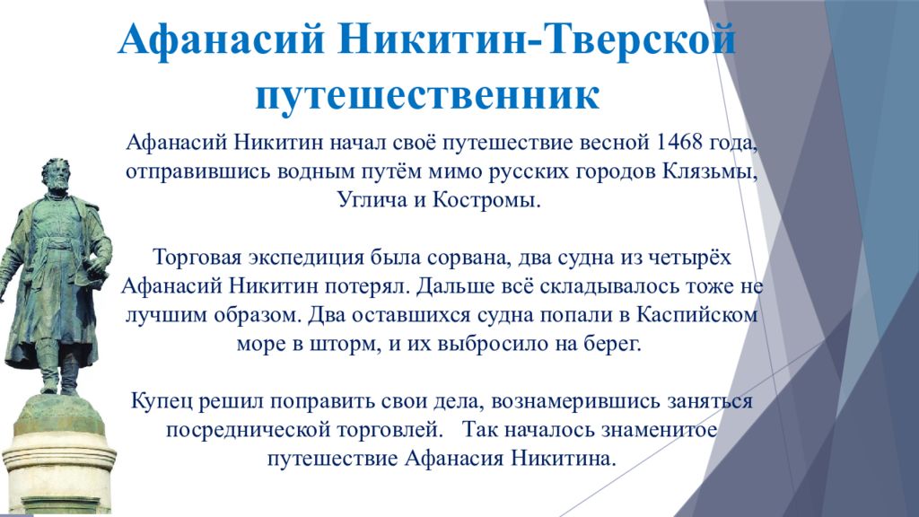 Презентации про афанасия никитина