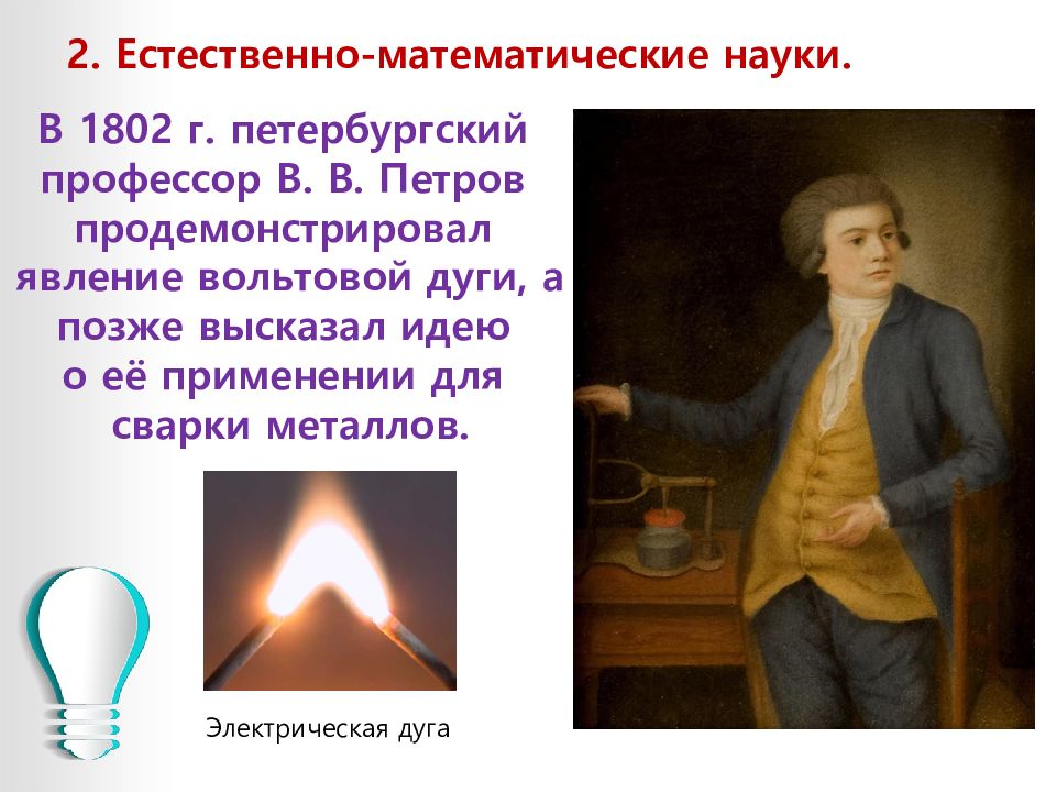 Явление науки. Вольтова дуга Василия Петрова. Естественно-математические науки. Явление вольтовой дуги Петров. Естественно-математические науки 19 века.