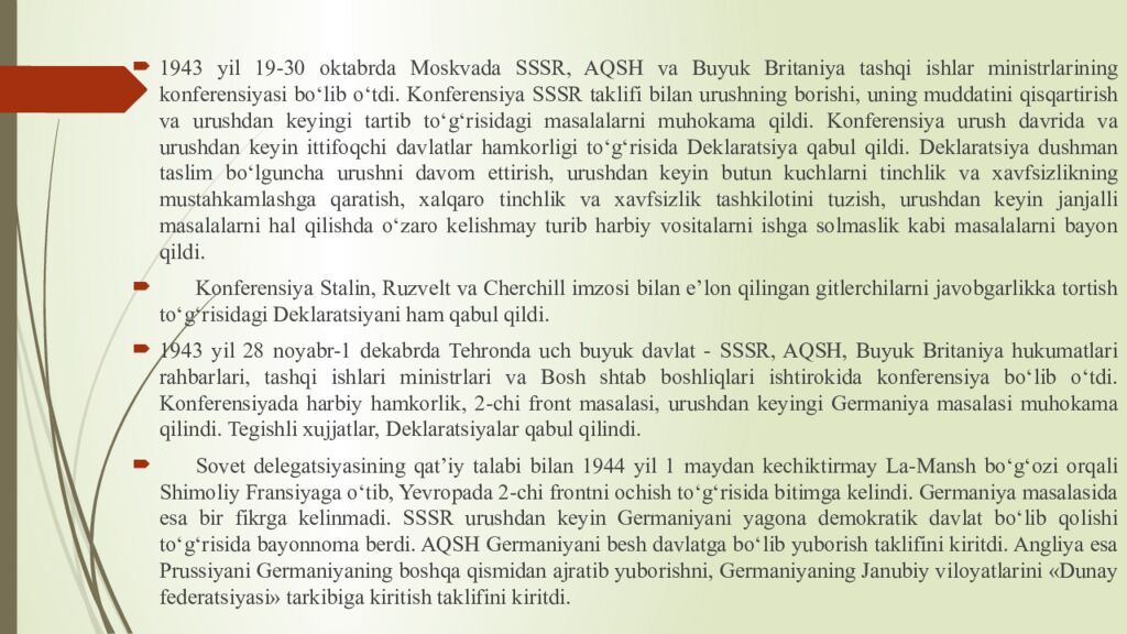 Mavzu:1- 2 -Jahon Ur u shi