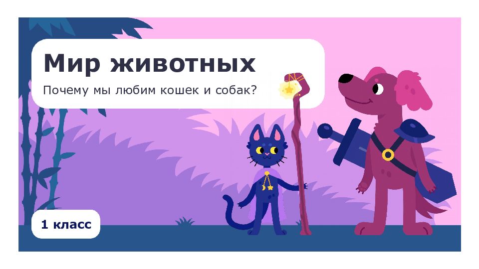 1 класс Мир животных Почему мы любим кошек и собак?