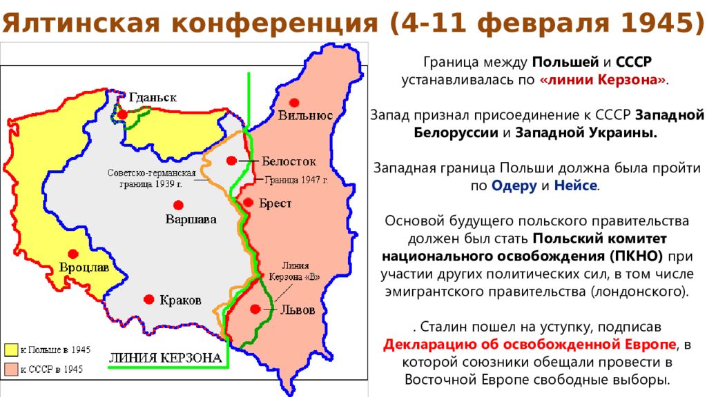 Изменение границ восточной европы. Линия Керзона Ялтинская конференция. Территория Польши до 1939. Территория разделения Польши 1939. Линия Керзона и раздел Польши 1939.