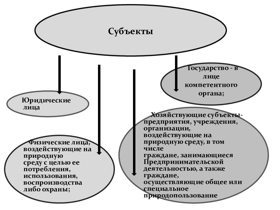 Субъекты экологического права презентация