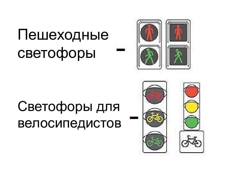 Виды светофоров для детей в картинках