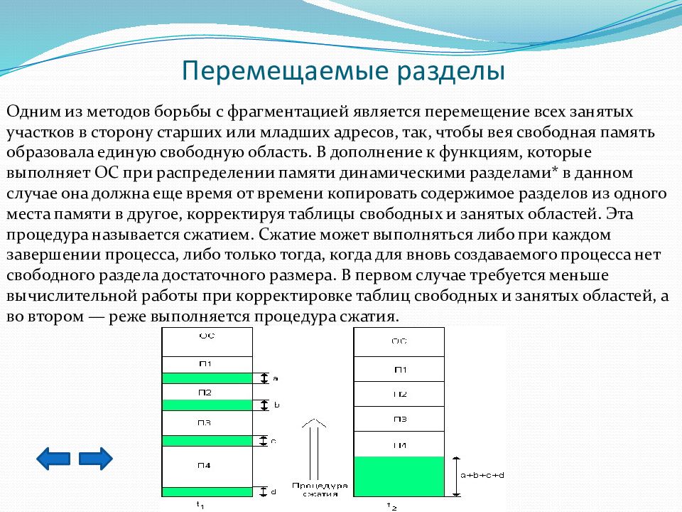 Переместить памяти. Перемещаемые разделы памяти. Распределение памяти перемещаемыми разделами. Память в операционных системах. Способы организации памяти в ОС.