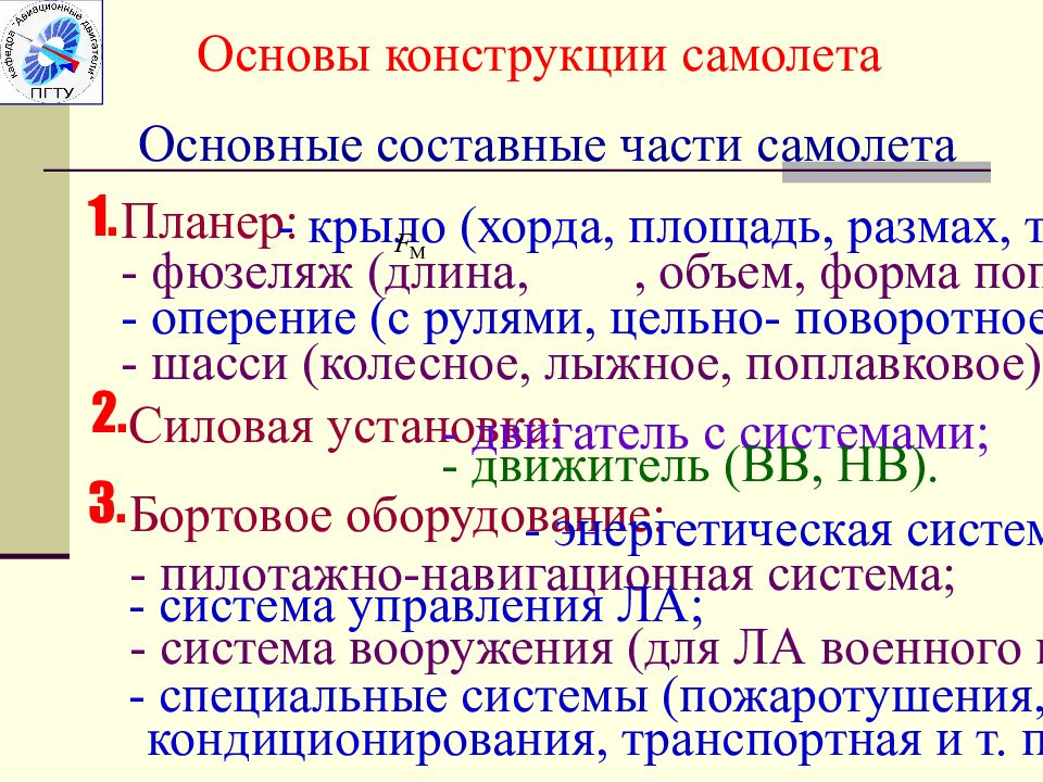 Основные составные части знаний. Основа конструкции.