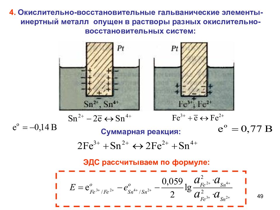 Наибольшую эдс имеет гальванический элемент схема которого