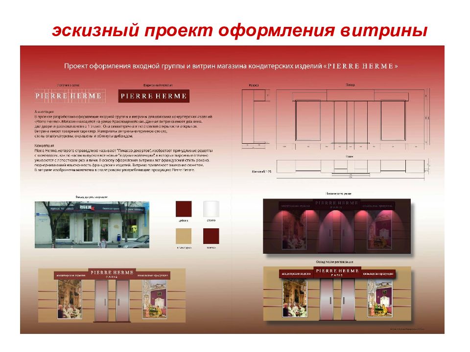 Дизайн проект оформления витрины магазина