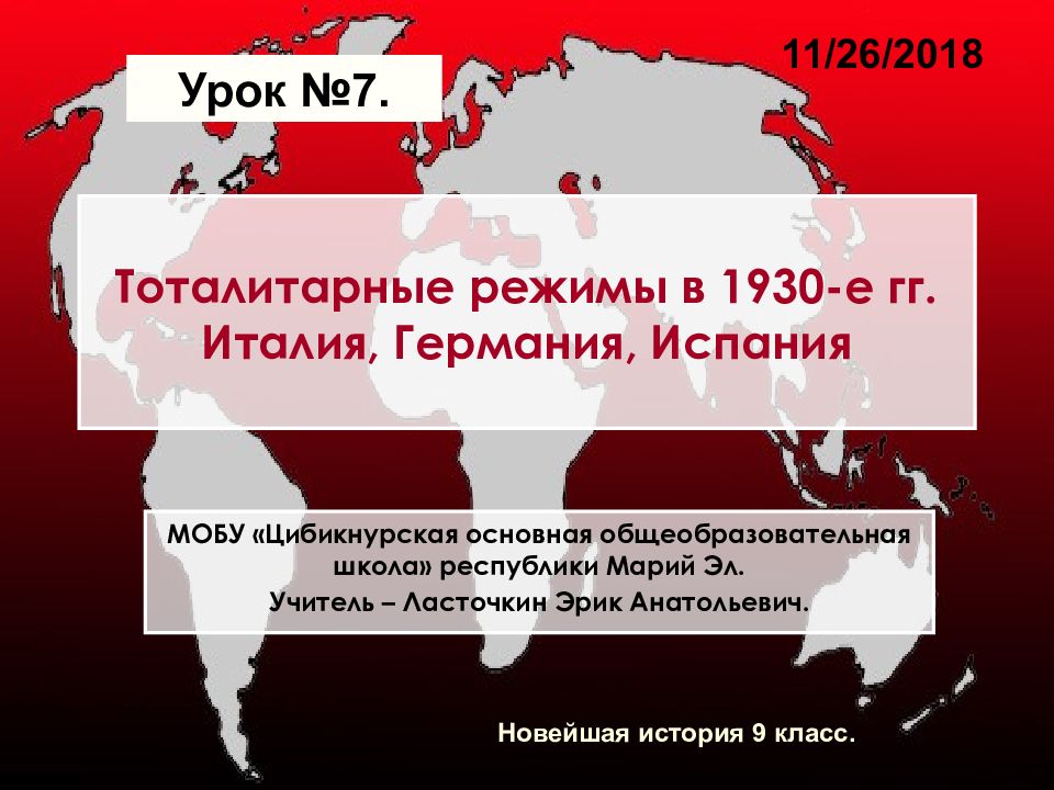 Тоталитарные режимы в 1930 е гг италия германия испания 9 класс презентация