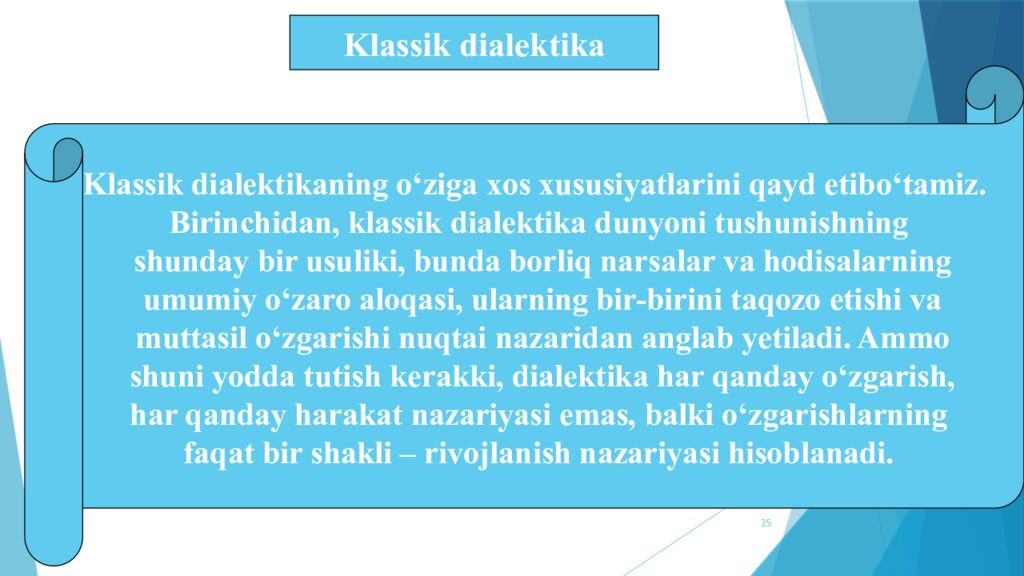 Mavzu : RIVOJLANISH FALSAFASI reja 1. Rivojlanish, tarakkiyotning