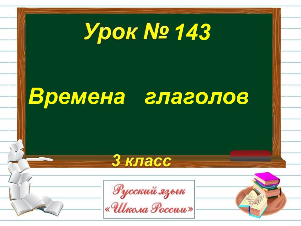 Время глагола 4 класс презентация