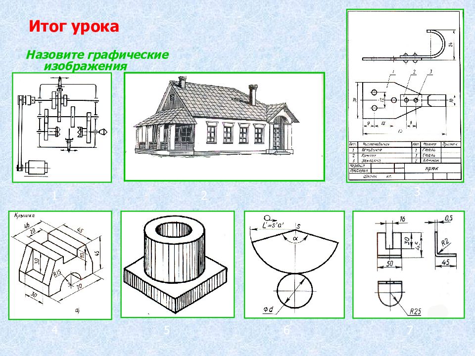 Графическое изображение предмета в развернутом виде