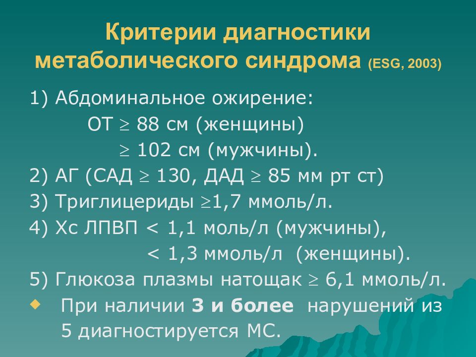 Лечение метаболического синдрома у женщин препараты схема лечения