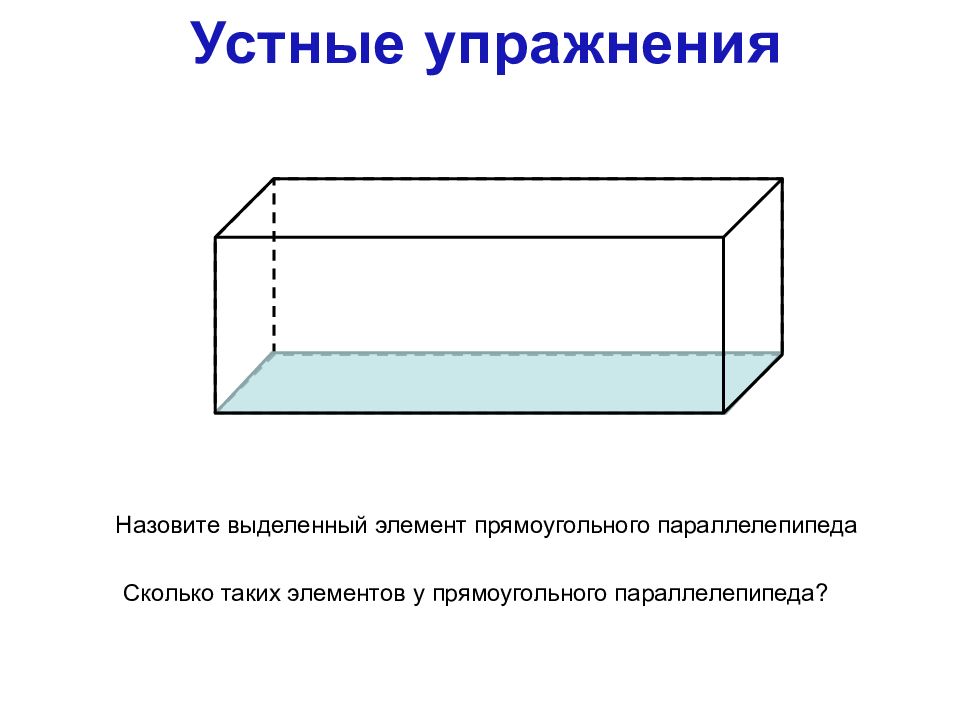 Площадь поверхности параллелепипеда презентация 5 класс