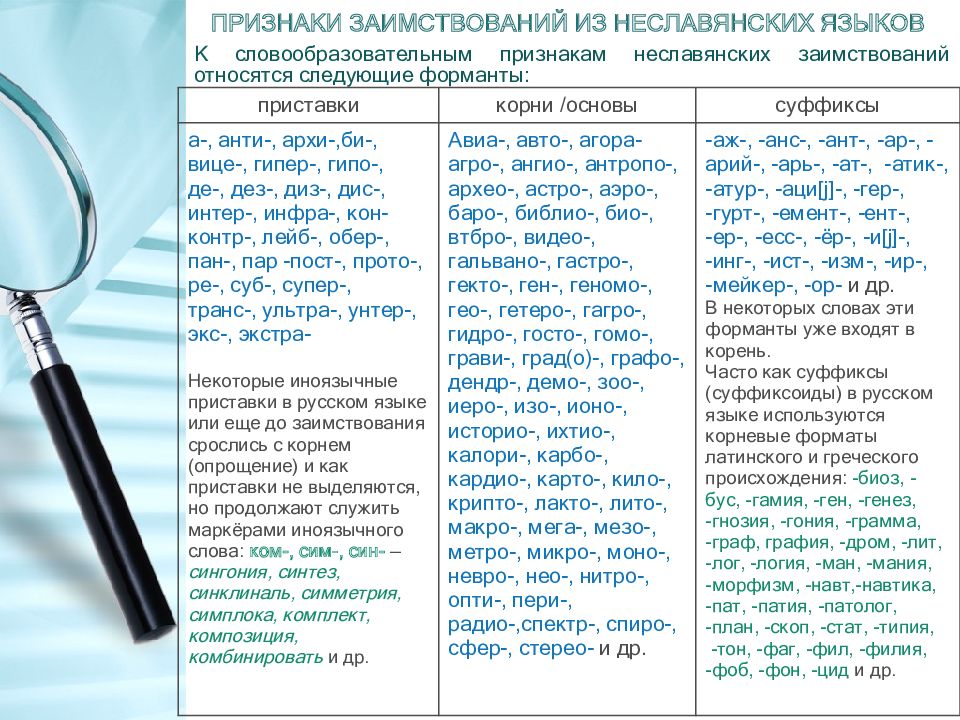 Германизмы в русском языке проект