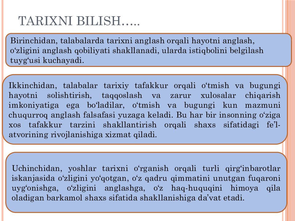 1-MAVZU.
KIRISH. O‘ZBEKISTONNING ENG YANGI TARIXI O‘QUV FANINING PREDMETI, TARIXNI BILISH…..