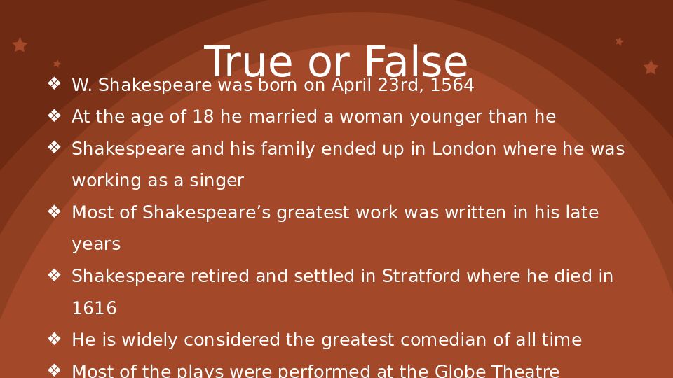 True or False