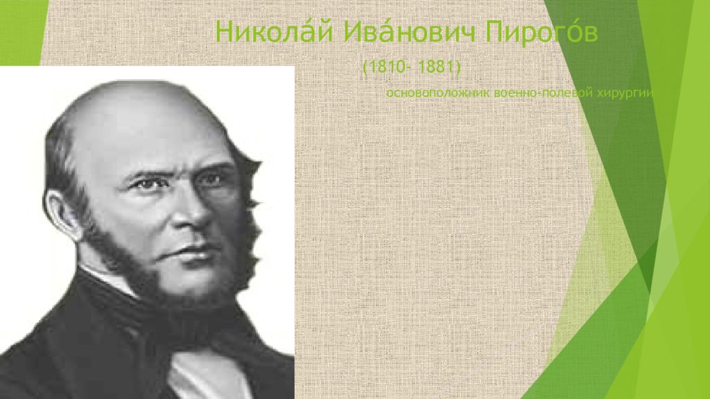 Пирогов основоположник военно полевой хирургии презентация