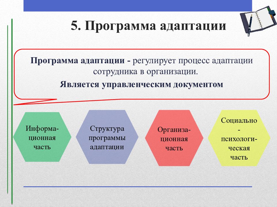 Адаптационный план пример