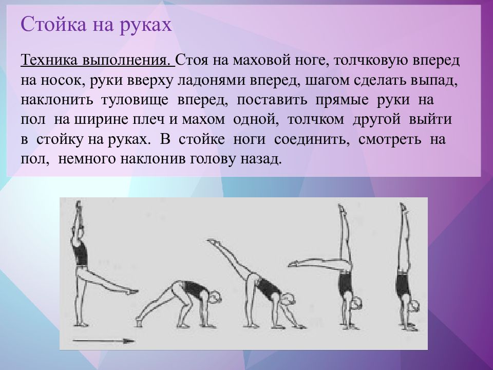 Техника исполнения. Техника выполнения гимнастических упражнений. Акробатические упражнения стойка на руках. Колесо техника выполнения гимнастика. Техника выполнения гимнастических упражнений стойка на руках.