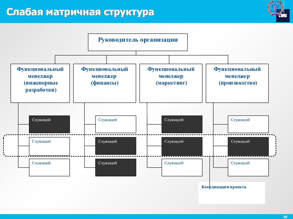 Самая высокая власть менеджера проекта в какой структуре