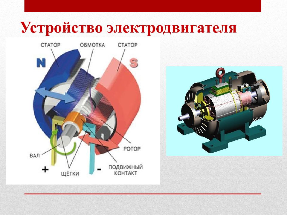 Электрический двигатель 8 класс физика схема