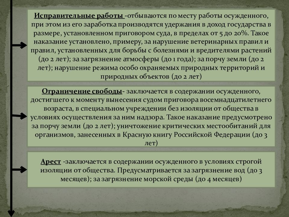 Презентация на тему уголовная ответственность за экологические преступления