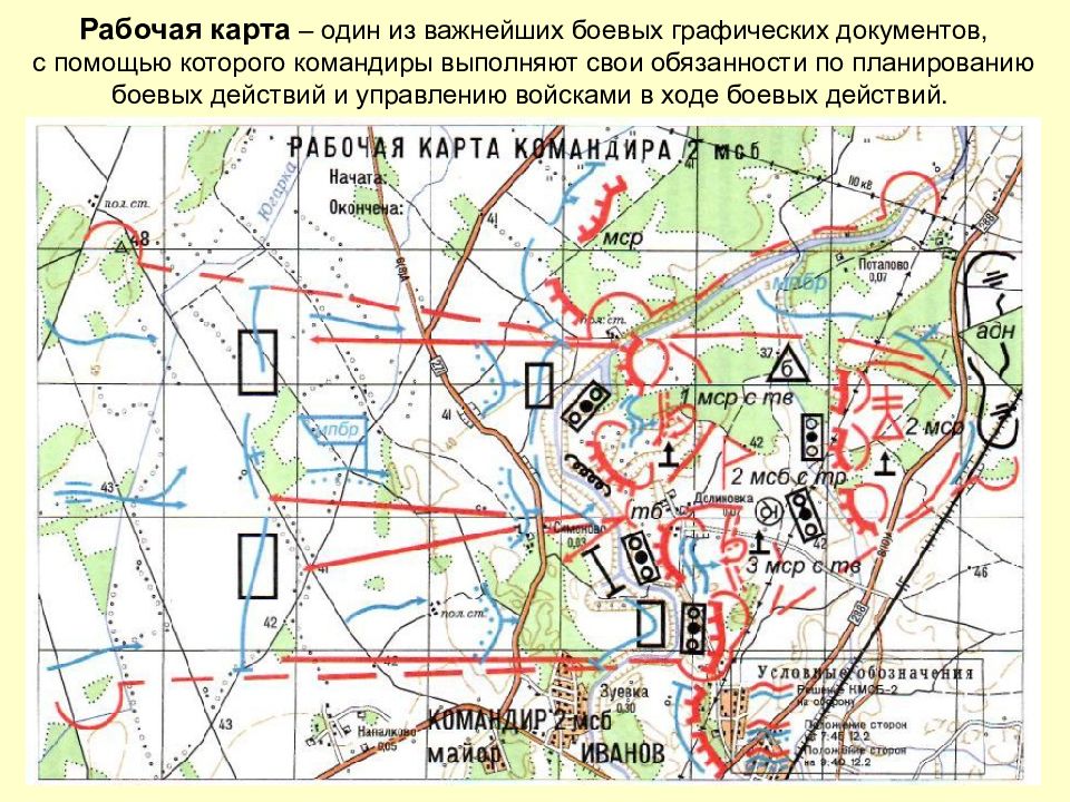 Рабочая карта командира роты