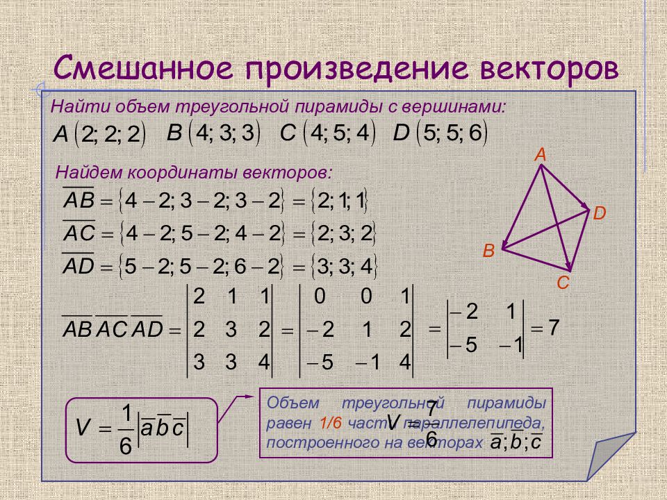 Векторная алгебра презентация