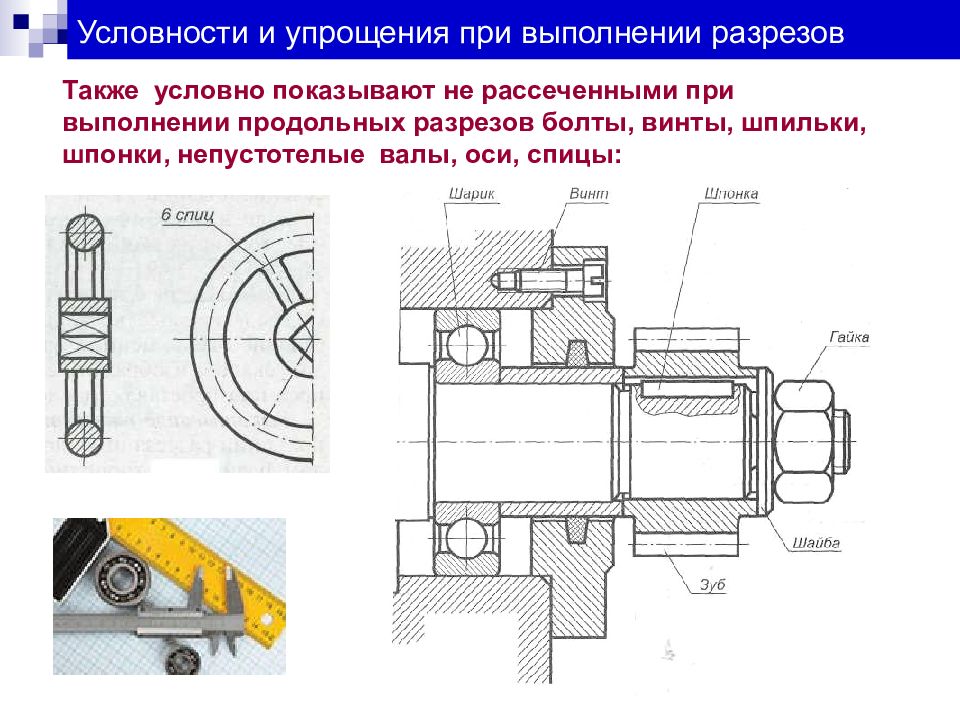 Условности и упрощения на чертежах это