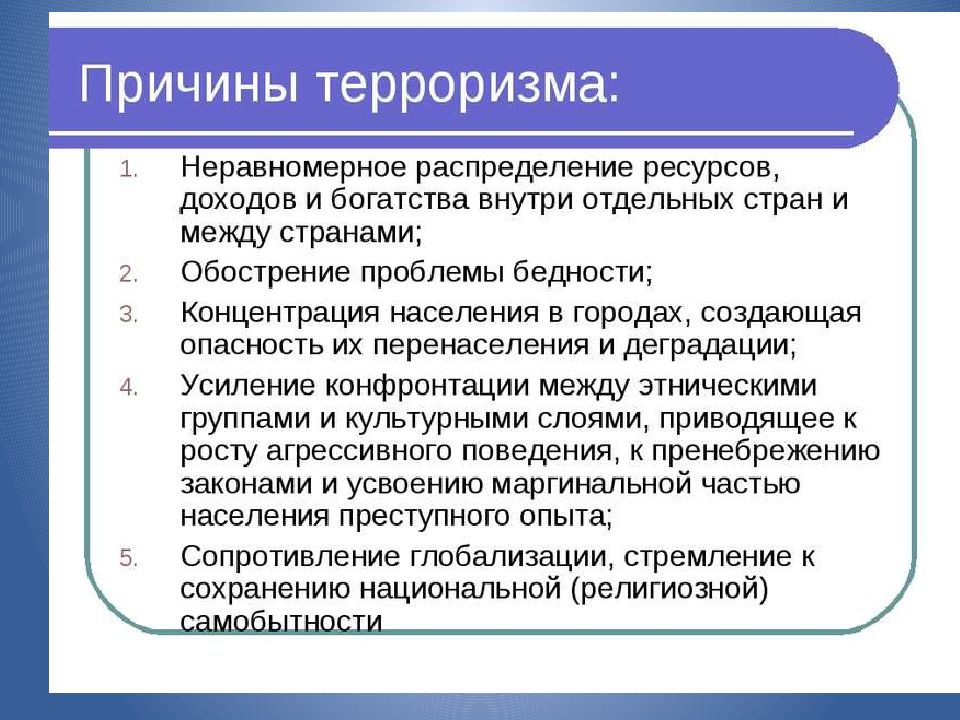 Глобальная угроза международного терроризма план егэ