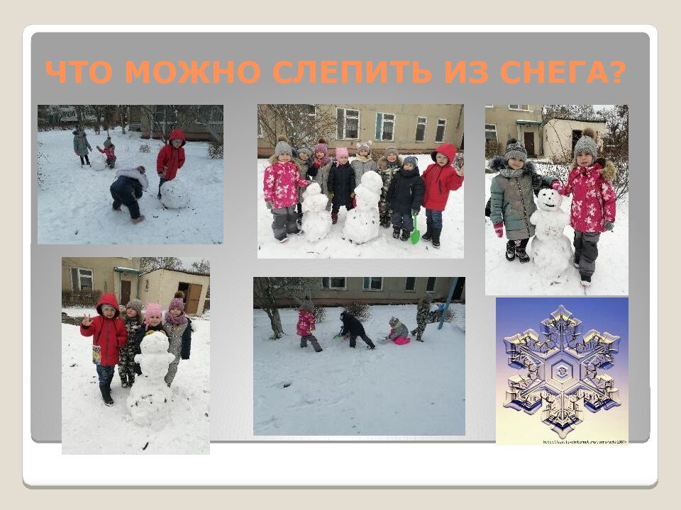 ЧТО МОЖНО СЛЕПИТЬ ИЗ СНЕГА?
