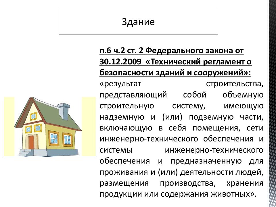 Виды объектов недвижимости