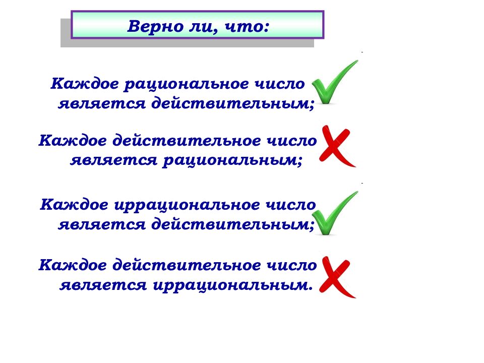 Иррациональные числа. Алгебра 8 класс