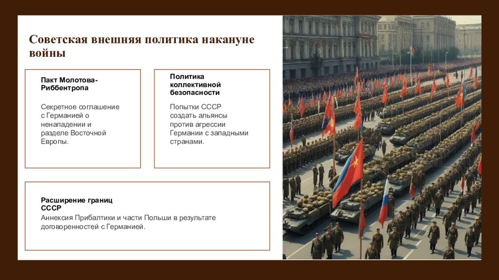 Советская внешняя политика накануне войны