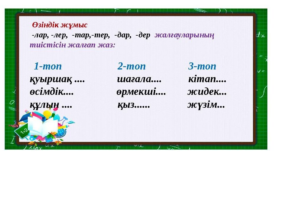 Сабақтың тақырыбы: Түбір мен қосымша. 40-43 жаттығу Сабақтың мақсаты: Түбір мен