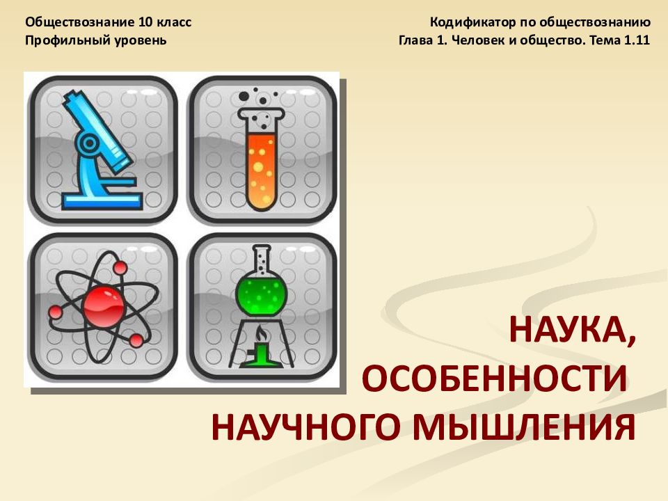 Кодификатор по обществознанию Глава 1. Человек и общество. Тема