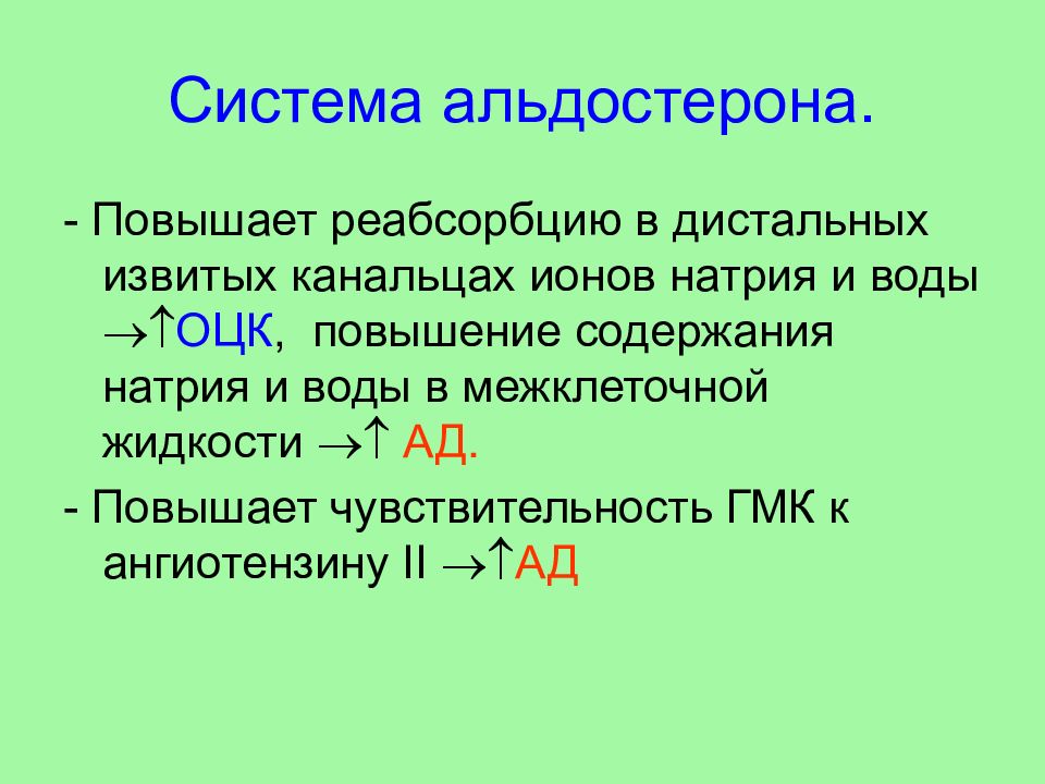 повышение альдостерона