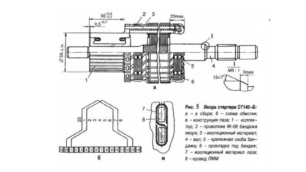 Якорь схема слова 1. Схема ротора стартера. Чертеж якоря стартера. Якорь стартера КАМАЗ 740. ПС-у2 стартер схема.
